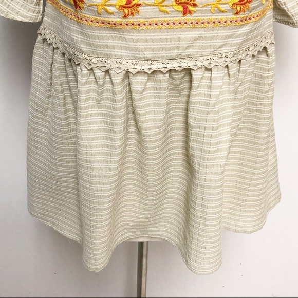 Altar’d State Boho Hippie Off the Shoulder Embroidered Top - Picture 4 of 8